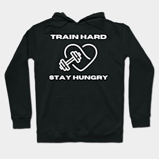 Train Hard Typography Hoodie